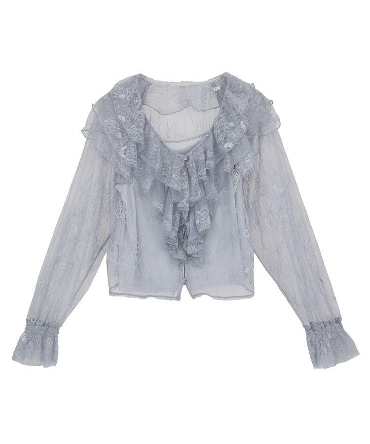 earth music&ecology「SET2点ラッフルレースブラウス＋キャミソール」|シャツ・ブラウス|