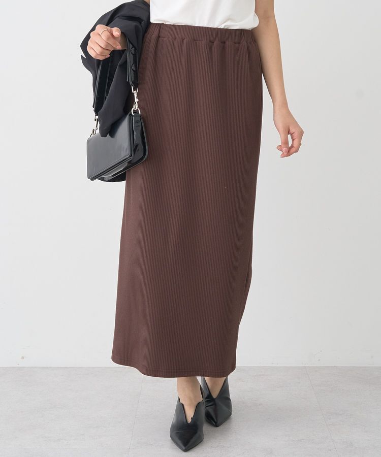 earth music&ecology「カットリブナロースカート」|タイト|