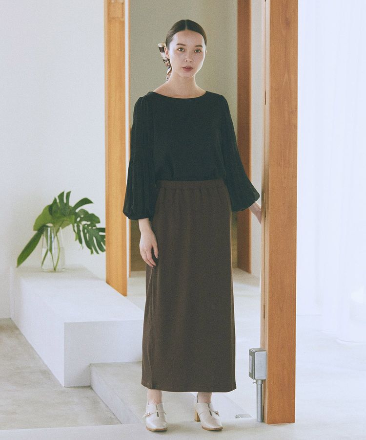 earth music&ecology「カットリブナロースカート」|タイト|