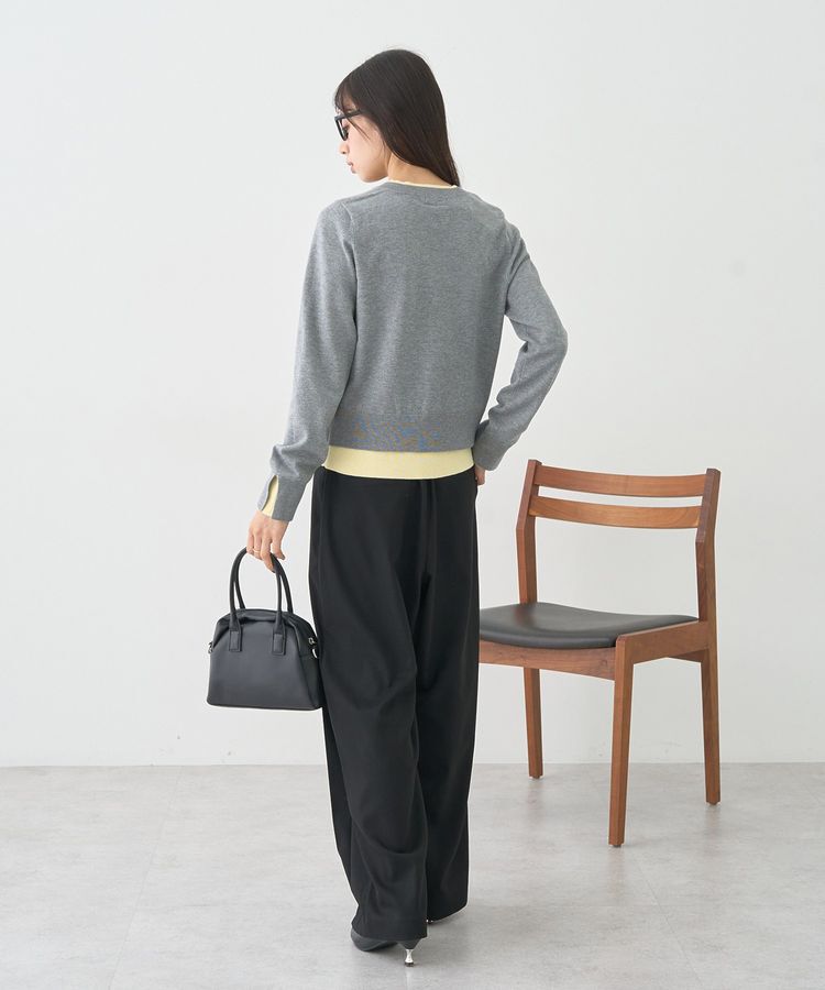 earth music&ecology「バイカラーレイヤード風カーディガン」|カーディガン|