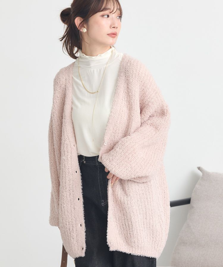 earth music&ecology「スパンコールブークレカーディガン」|カーディガン|