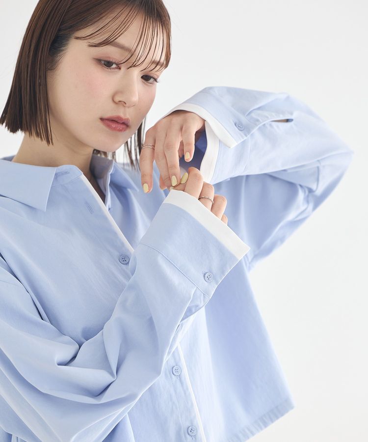 earth music&ecology「パイピングショートシャツ」|シャツ・ブラウス|