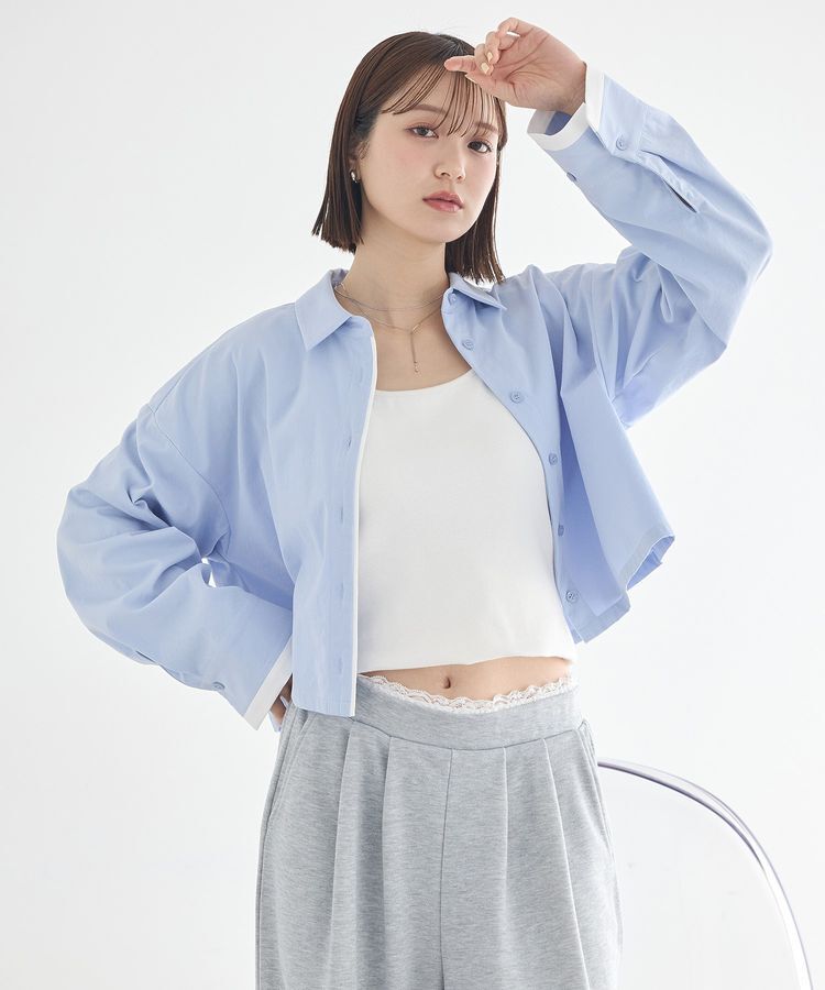 earth music&ecology「パイピングショートシャツ」|シャツ・ブラウス|