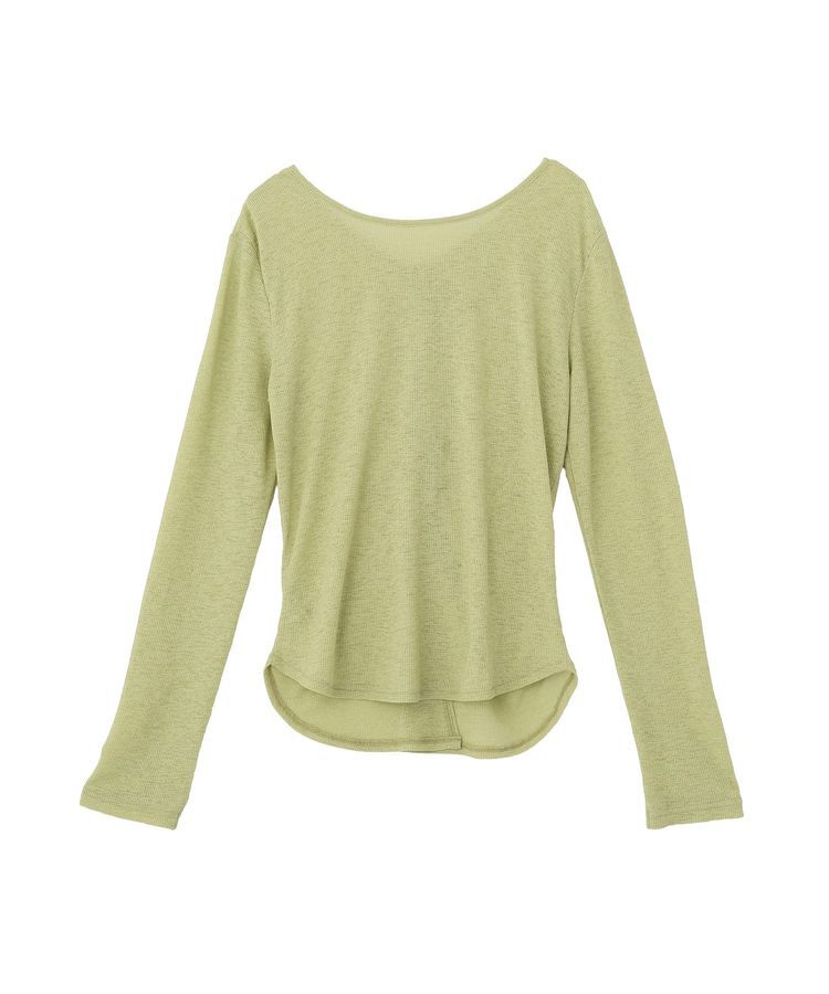 earth music&ecology「シアーワッフルタックボタントップス」|カーディガン|