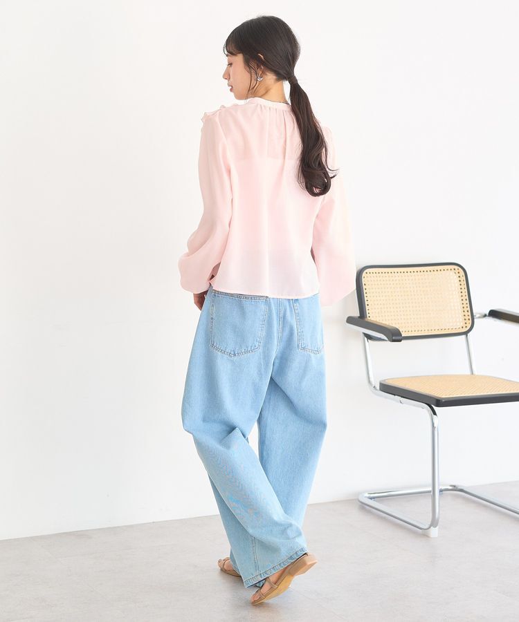 earth music&ecology「フリルリボンブラウス」|シャツ・ブラウス|