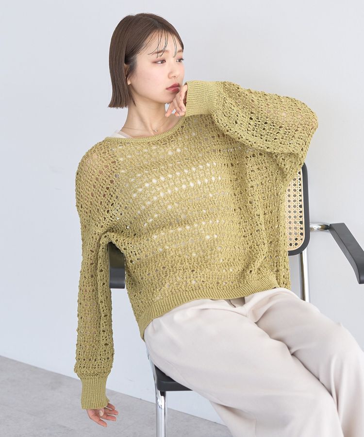 earth music&ecology「メッシュニットプルオーバー」|ニット・セーター|