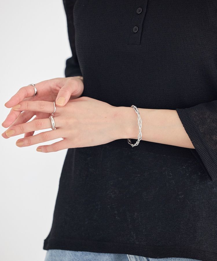 earth music&ecology「ウェイビーメタルバングル」|ブレスレット・バングル|