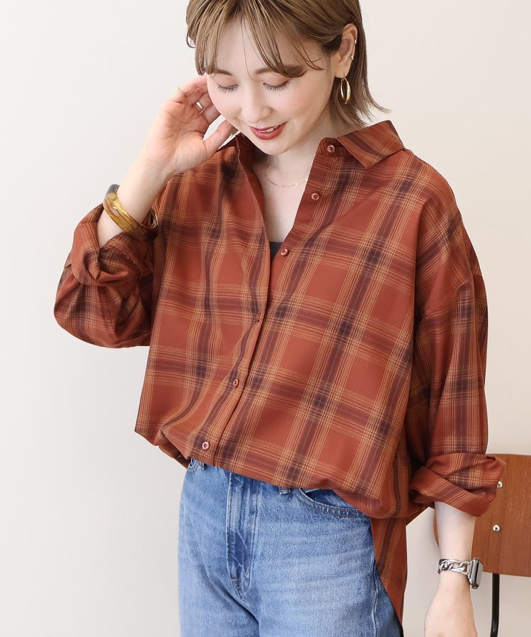 AMERICAN HOLIC「イージーケアチェックシャツ【360&deg;着こなしシャツ】」|シャツ・ブラウス|Orange