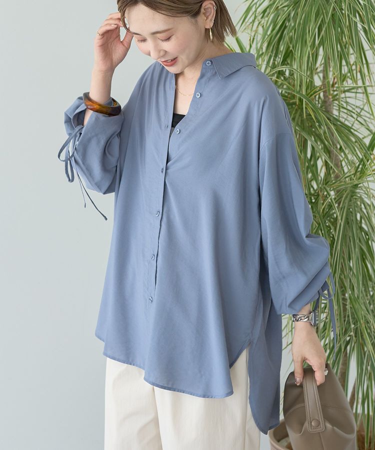 AMERICAN HOLIC「シアーバックギャザーリボンシャツ」|シャツ・ブラウス|