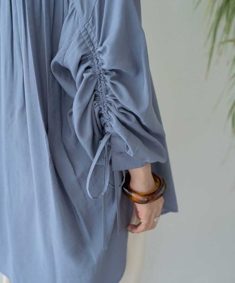 AMERICAN HOLIC「シアーバックギャザーリボンシャツ」|シャツ・ブラウス|