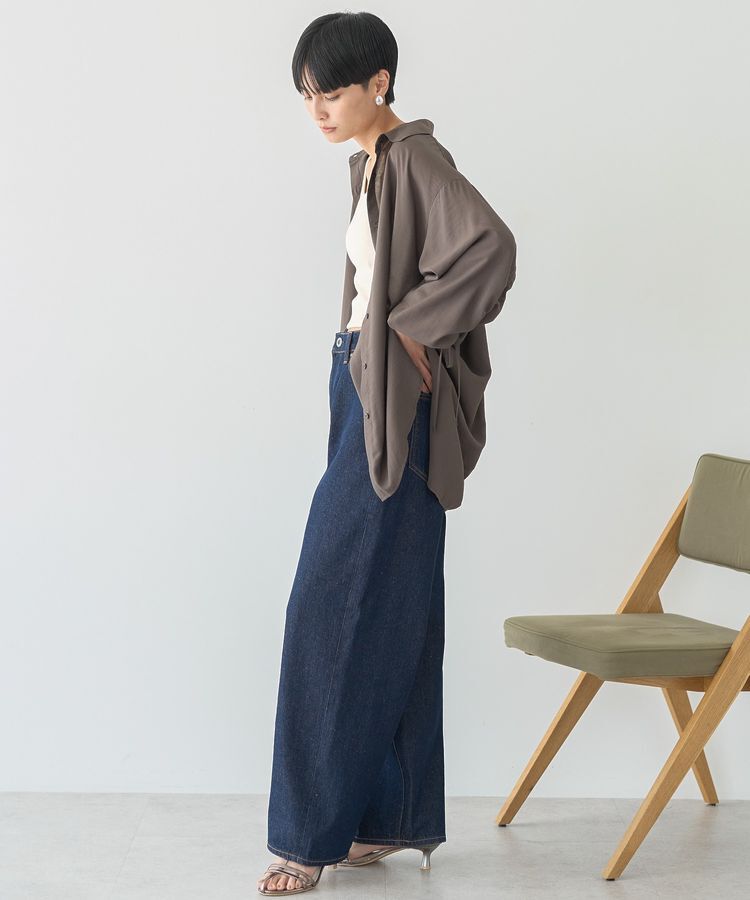 AMERICAN HOLIC「シアーバックギャザーリボンシャツ」|シャツ・ブラウス|