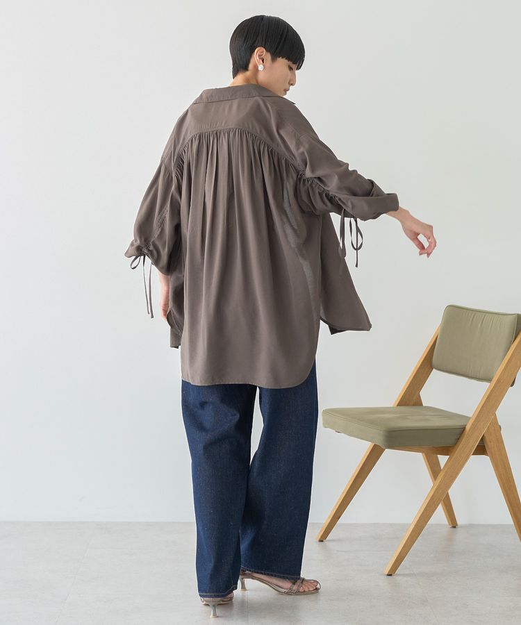 AMERICAN HOLIC「シアーバックギャザーリボンシャツ」|シャツ・ブラウス|