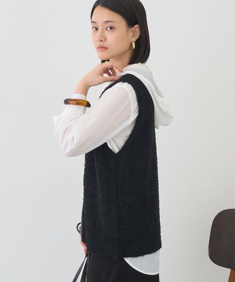 AMERICAN HOLIC「ダブルZIPシャギーニットベスト」|ベスト・ジレ|
