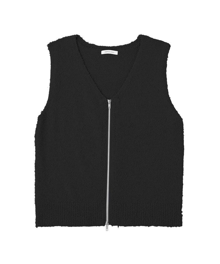 AMERICAN HOLIC「ダブルZIPシャギーニットベスト」|ベスト・ジレ|