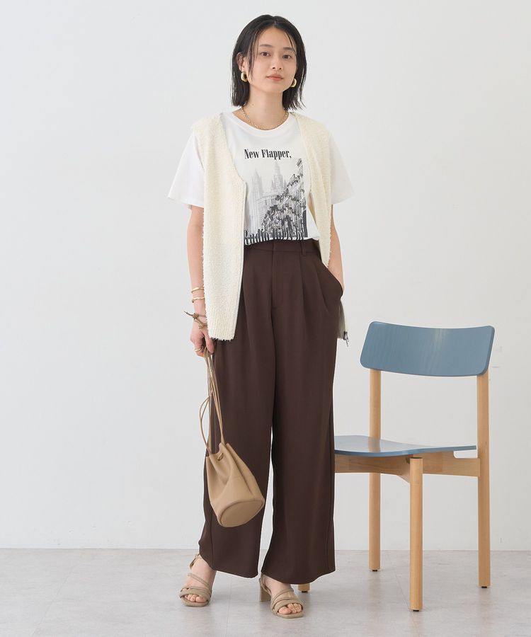 AMERICAN HOLIC「ダブルZIPシャギーニットベスト」|ベスト・ジレ|