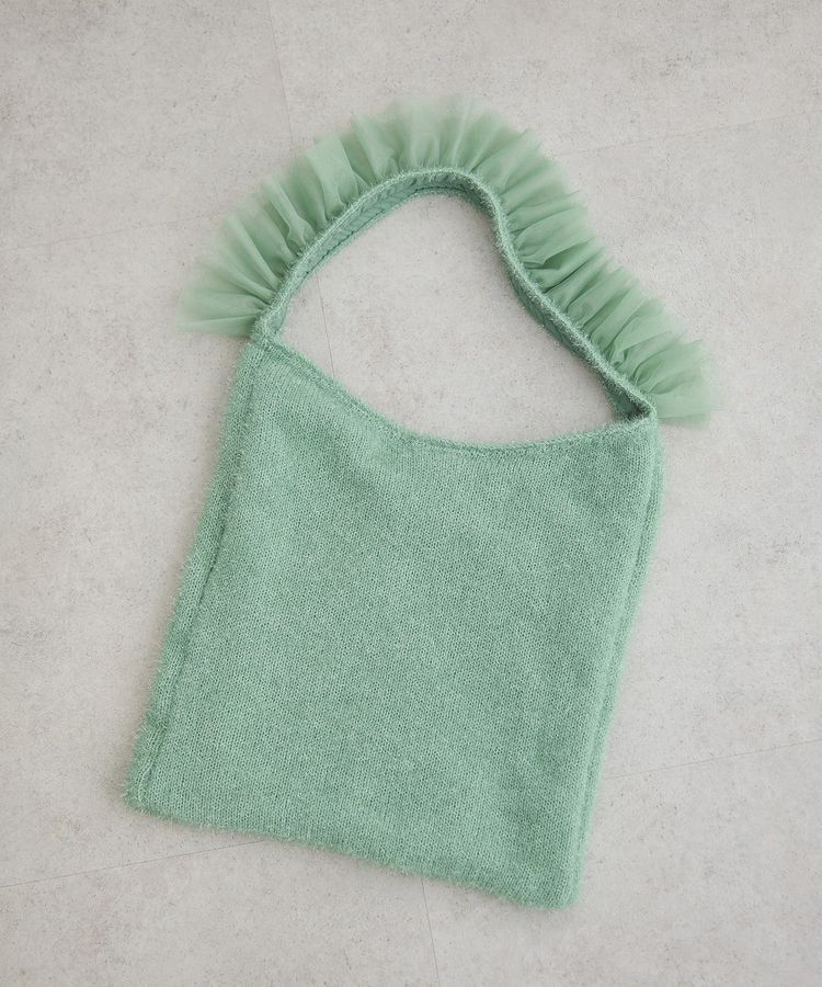 Green Parks「・QUON フリルニットワンショルダー」|ショルダー・メッセンジャー|Green