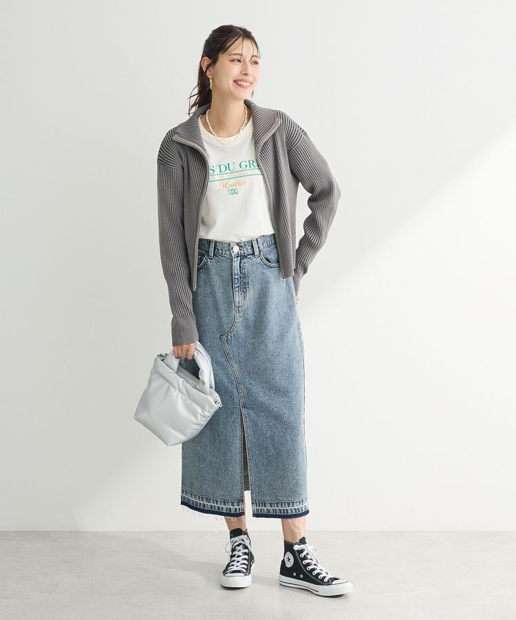 Green Parks「フロントスリットデニムロングスカート」|スカート|