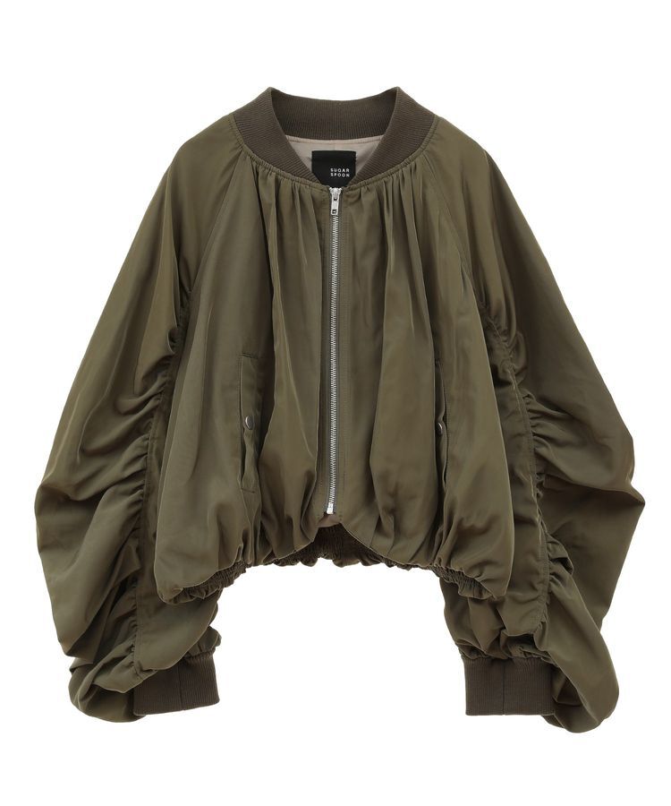 Green Parks「・SUGAR SPOON ボリュームギャザーMA-1」|ブルゾン・スタジャン|