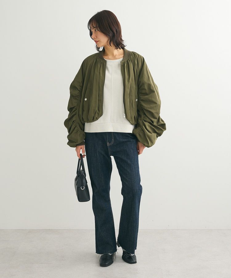 Green Parks「・SUGAR SPOON ボリュームギャザーMA-1」|ブルゾン・スタジャン|