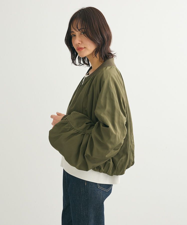 Green Parks「・SUGAR SPOON ボリュームギャザーMA-1」|ブルゾン・スタジャン|