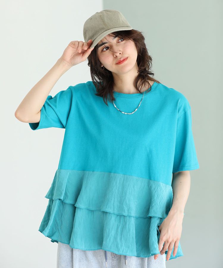 Green Parks「サテンティアードドッキングプルオーバー」|Tシャツ・カットソー|