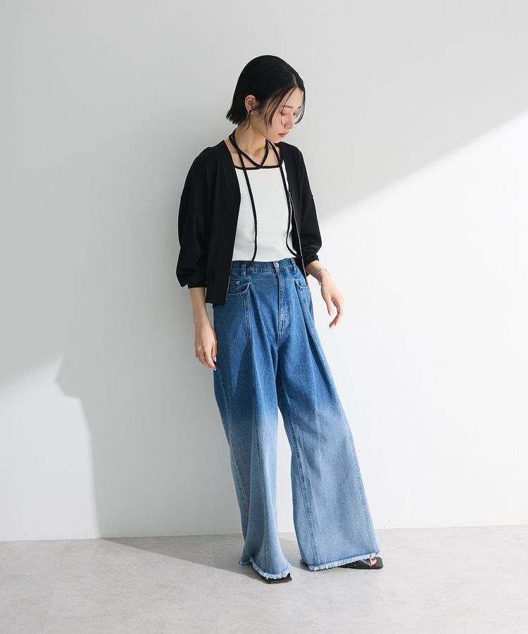 Green Parks「フロントZIPニットカーディガン」|カーディガン|