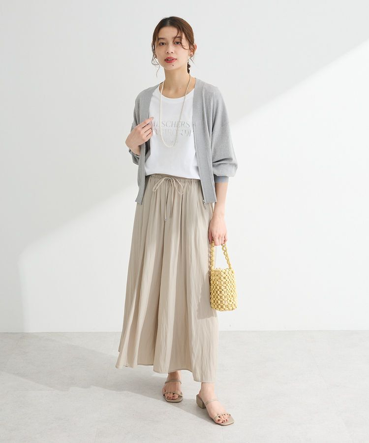 Green Parks「フロントZIPニットカーディガン」|カーディガン|