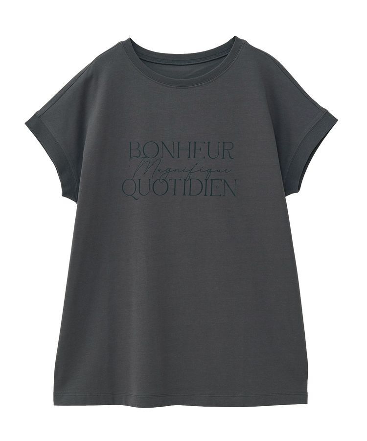 Green Parks「フレンチスリーブ筆記体ロゴチュニック」|チュニック|