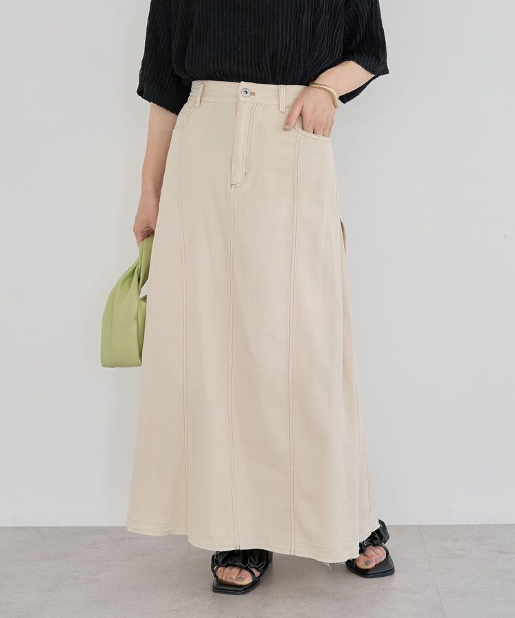 Green Parks「ライトデニムサイドタックスカート」|スカート|