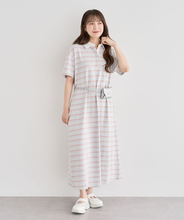 Green Parks「・SUGAR SPOON ボーダーポロワンピース」|ワンピース|