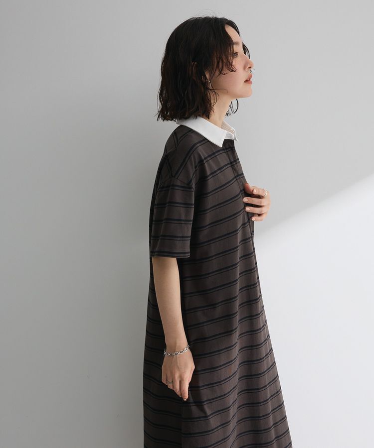 Green Parks「・SUGAR SPOON ボーダーポロワンピース」|ワンピース|