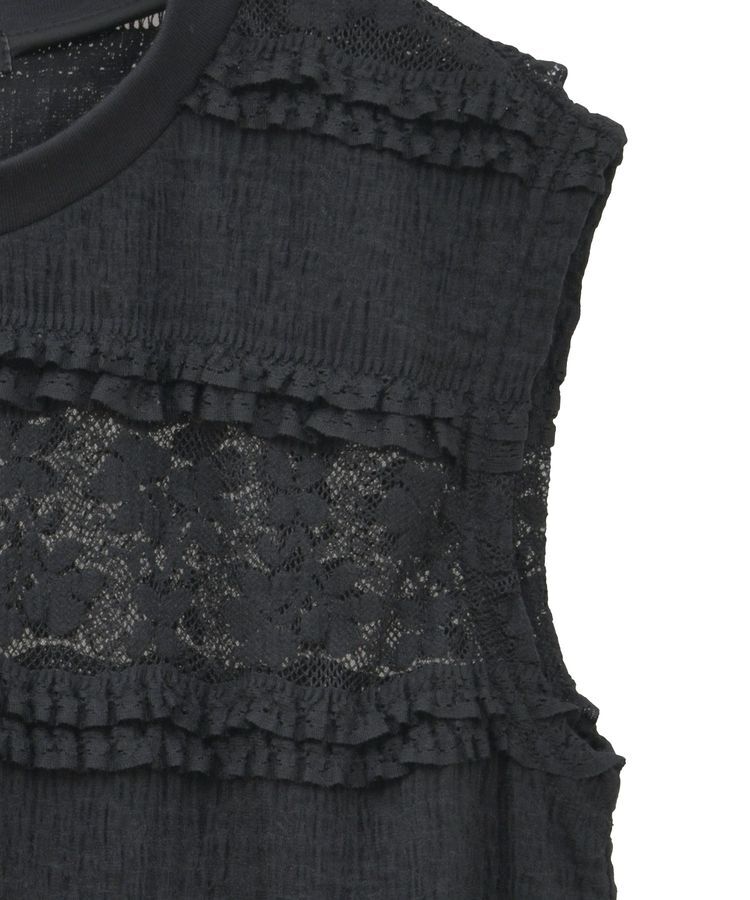 Green Parks「・SUGAR SPOON フリルレースノースリーブ」|Tシャツ・カットソー|