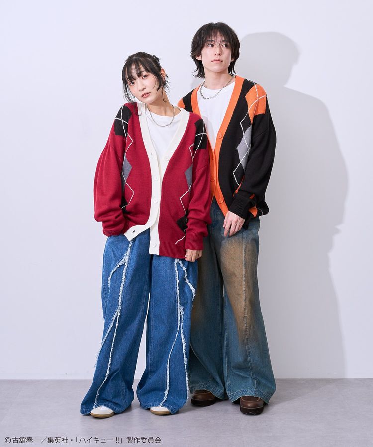 Green Parks「ハイキュー!! アーガイルカーディガン」|カーディガン|