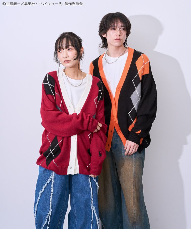 Green Parks「ハイキュー!! アーガイルカーディガン」|カーディガン|