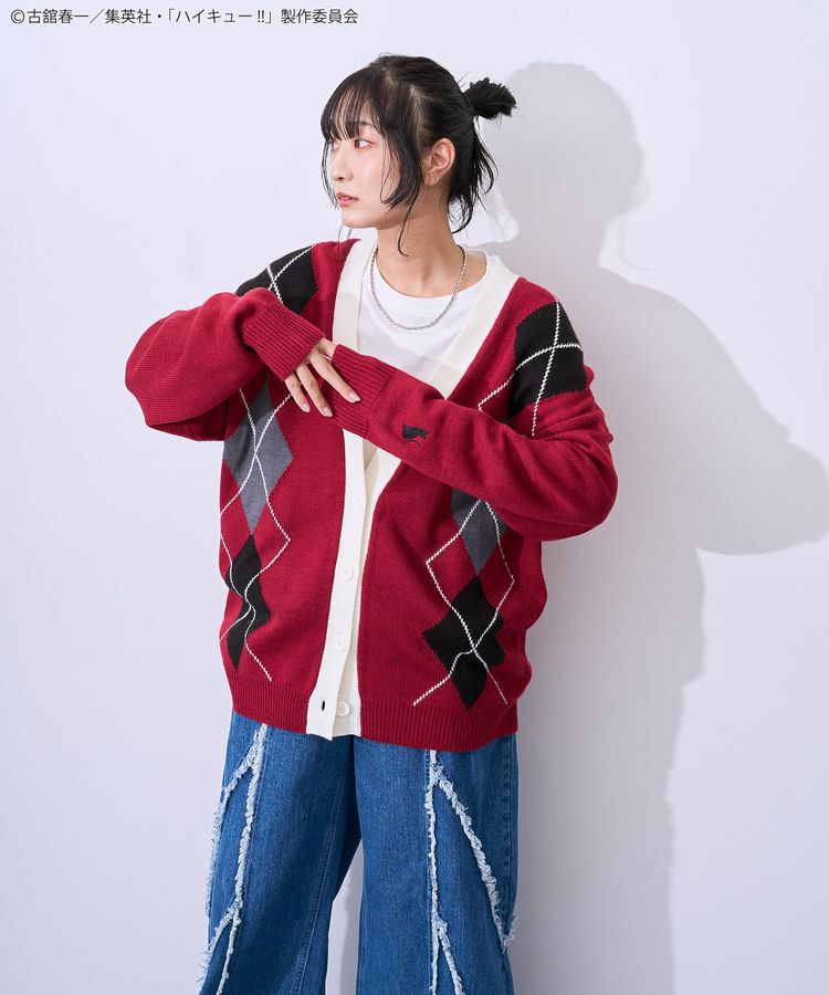 Green Parks「ハイキュー!! アーガイルカーディガン」|カーディガン|