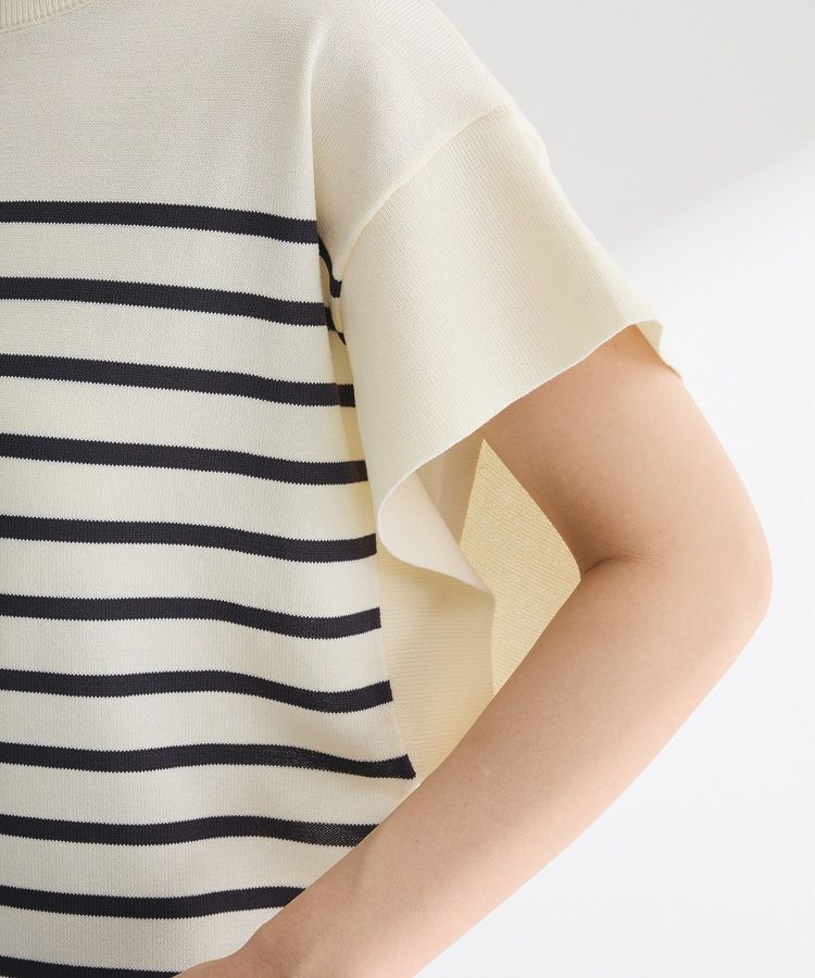 Green Parks「袖フレアフレンチスリーブニットプルオーバー」|ニット・セーター|