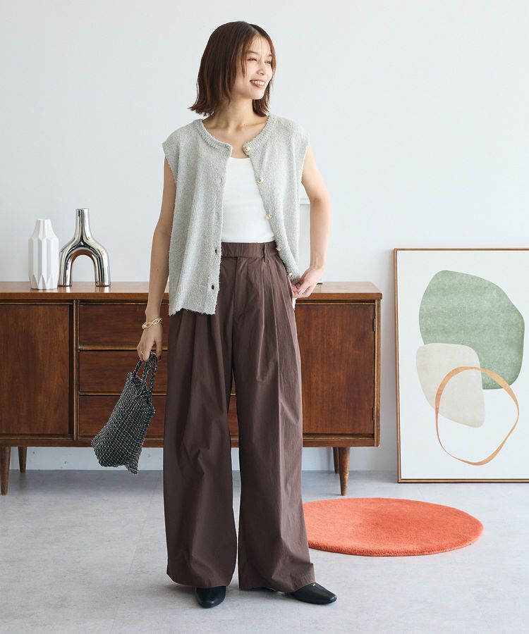 Green Parks「ツィード風金釦ニットベスト」|ベスト・ジレ|