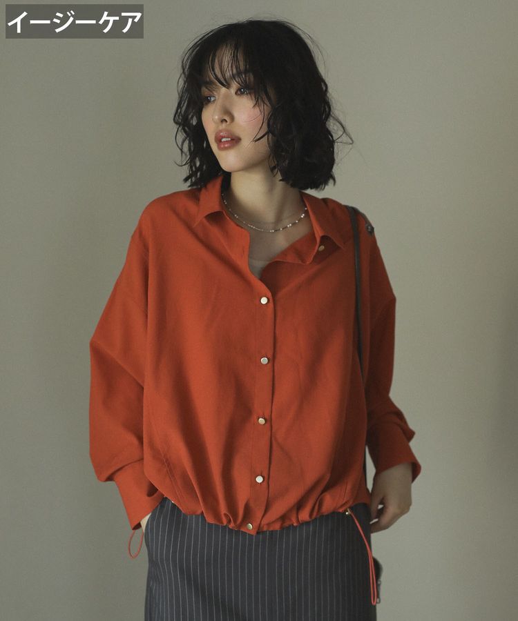 armonia「金ボタン裾ドロストシャツ」|シャツ・ブラウス|Orange
