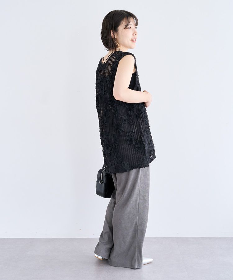 Green Parks「テープ刺繍レースベスト」|ベスト・ジレ|