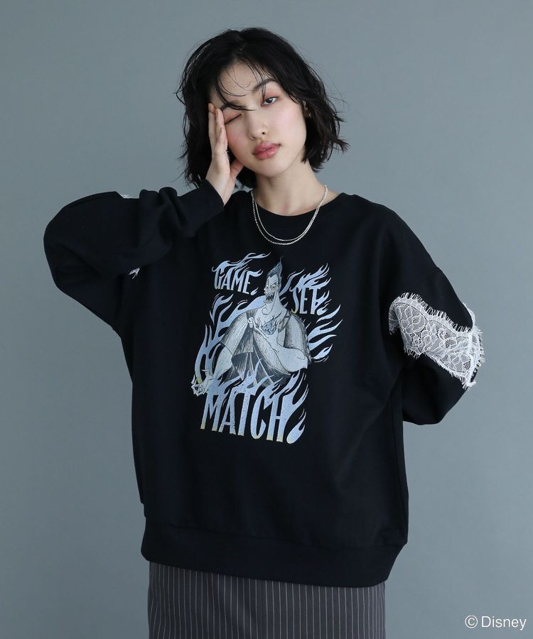 Green Parks「VILLAINS/レースドッキングプリントスウェット」|スウェット・ジャージ|