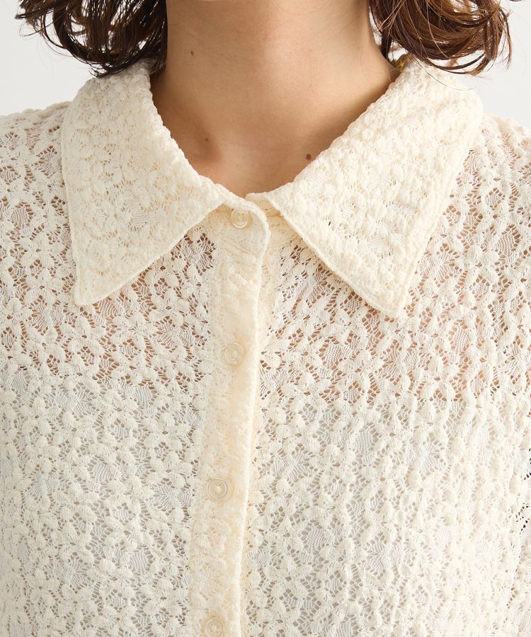 Green Parks「カットレースシャツプルオーバー」|Tシャツ・カットソー|