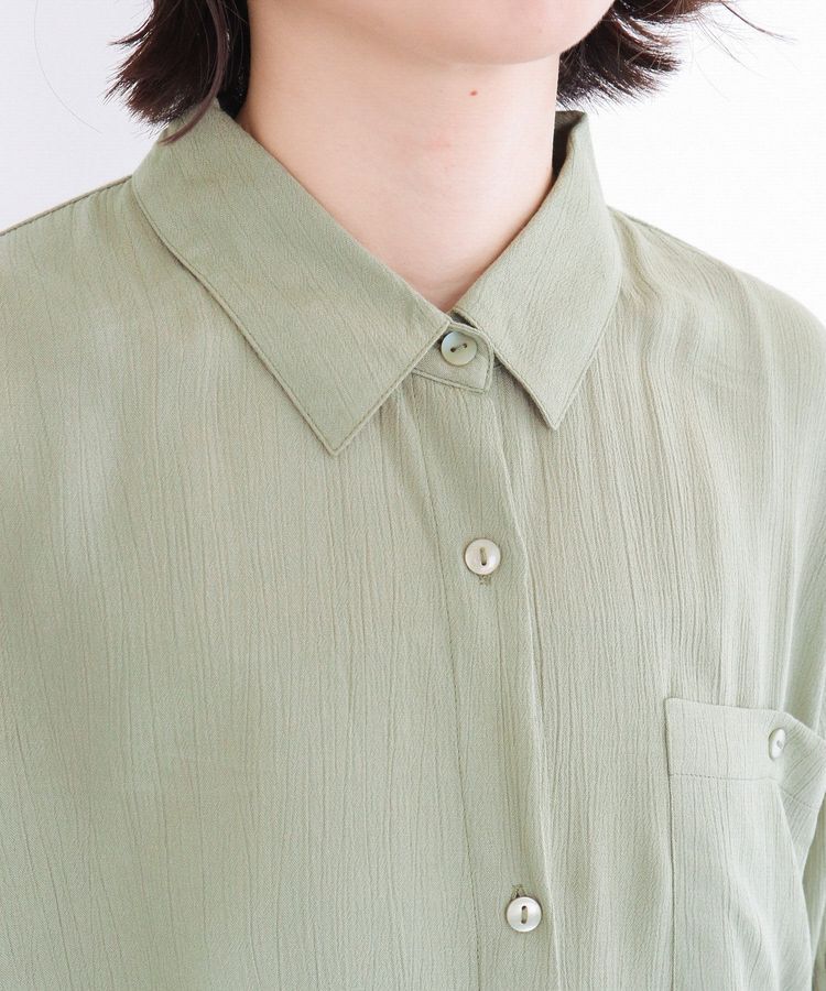 Green Parks「ターンバック長袖レーヨンチュニック」|チュニック|