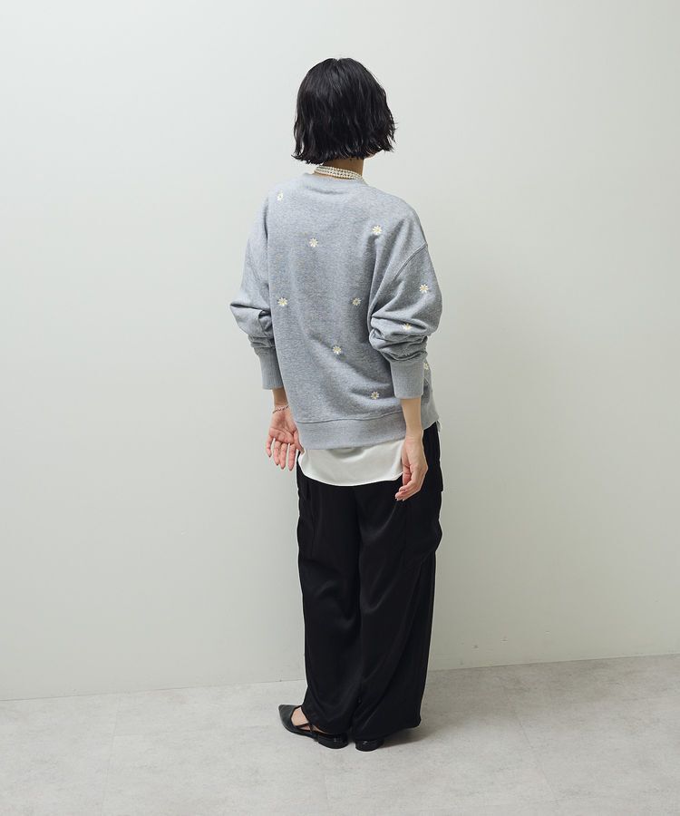 Green Parks「・swing by デイジー刺繍スウェット」|スウェット・ジャージ|