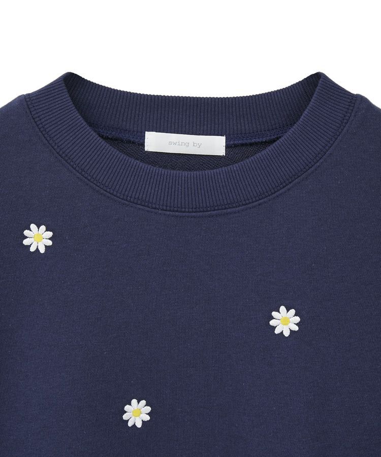 Green Parks「・swing by デイジー刺繍スウェット」|スウェット・ジャージ|