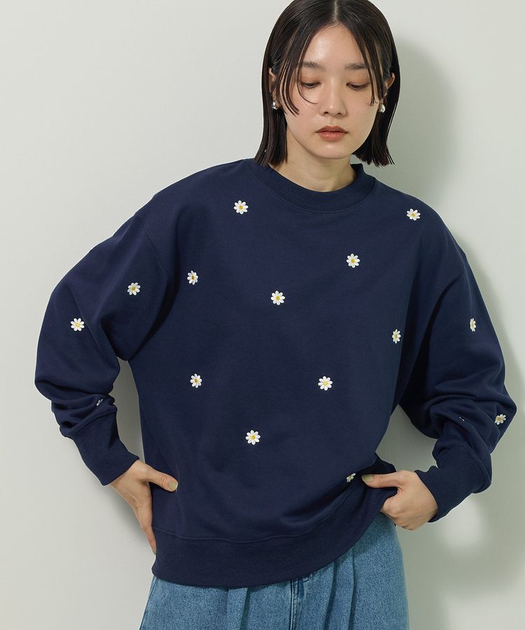 Green Parks「・swing by デイジー刺繍スウェット」|スウェット・ジャージ|