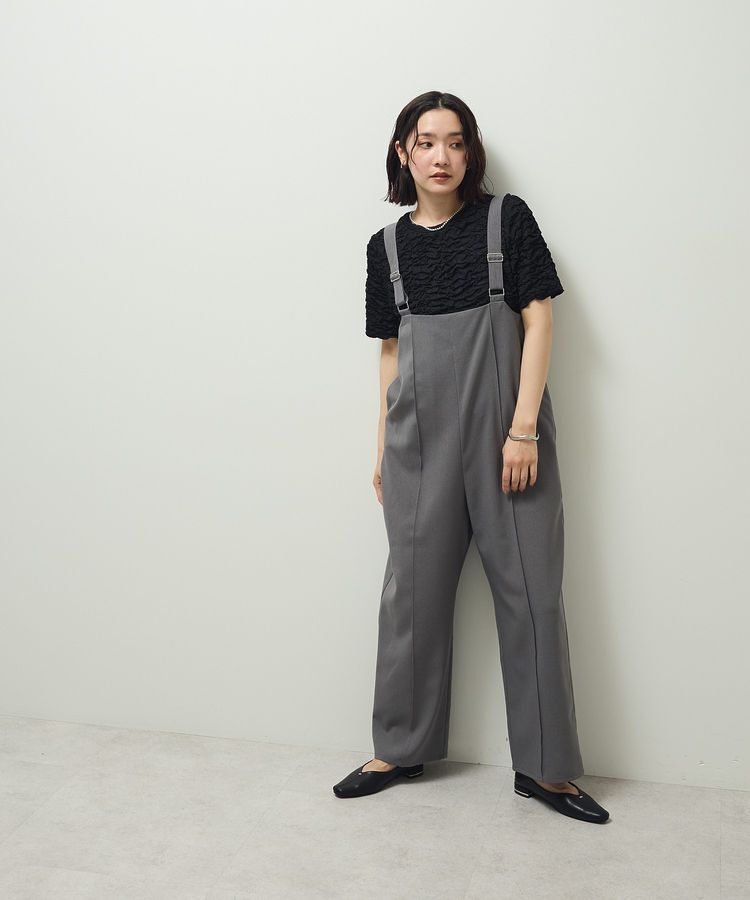 Green Parks「表面感カット5分袖プルオーバー」|Tシャツ・カットソー|