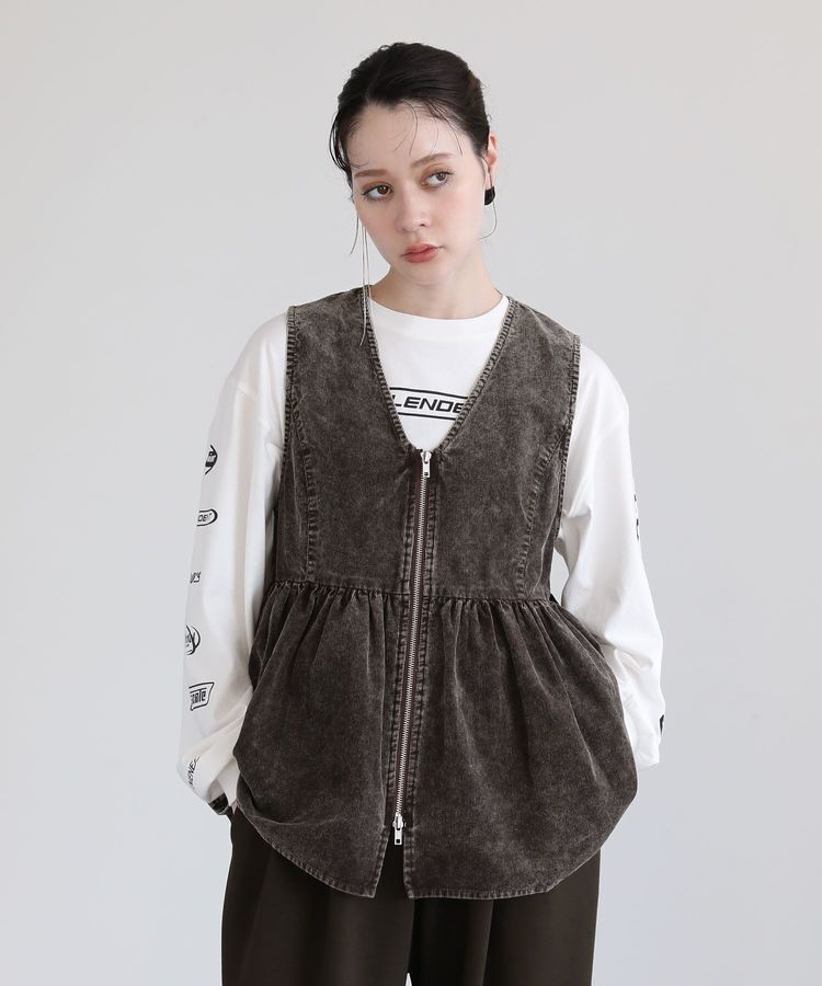 Green Parks「・ELENCARE DUE ケミカルコーデュロイベスト」|ベスト・ジレ|