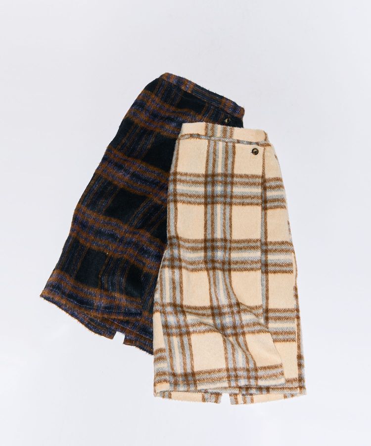 Green Parks「■WITH KURUMI NAKATA チェックラップスカート」|タイト|