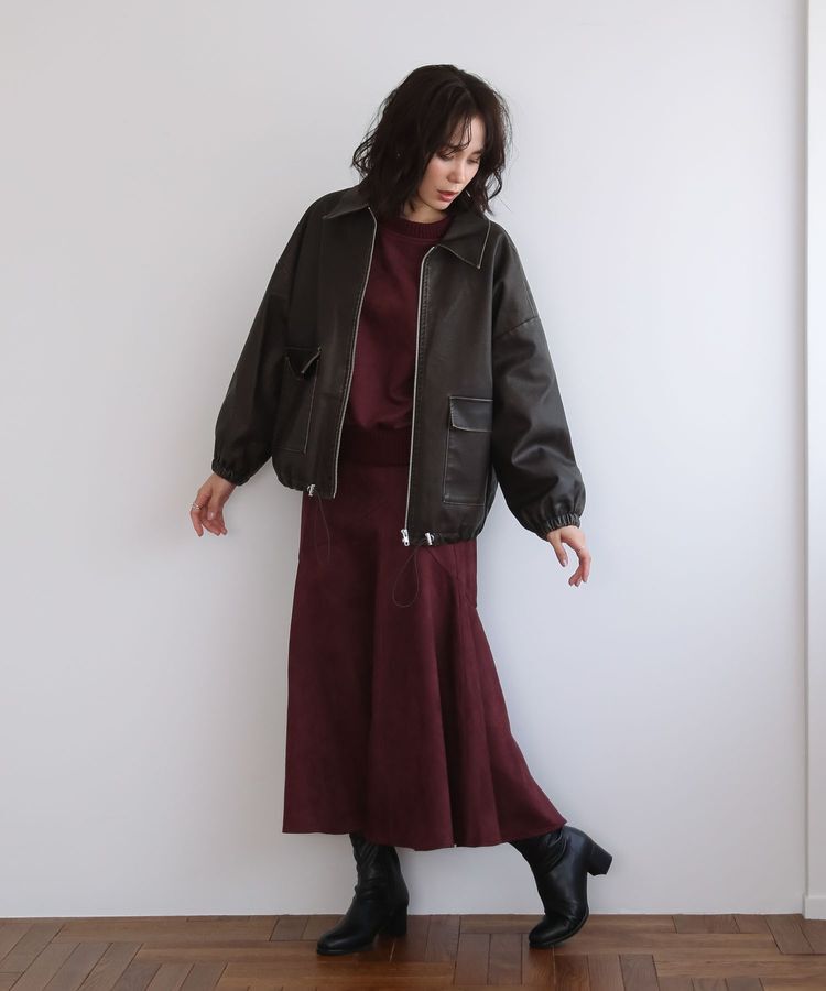 Green Parks「・ELENCARE DUE スエードポンチフレアスカート」|フレア|