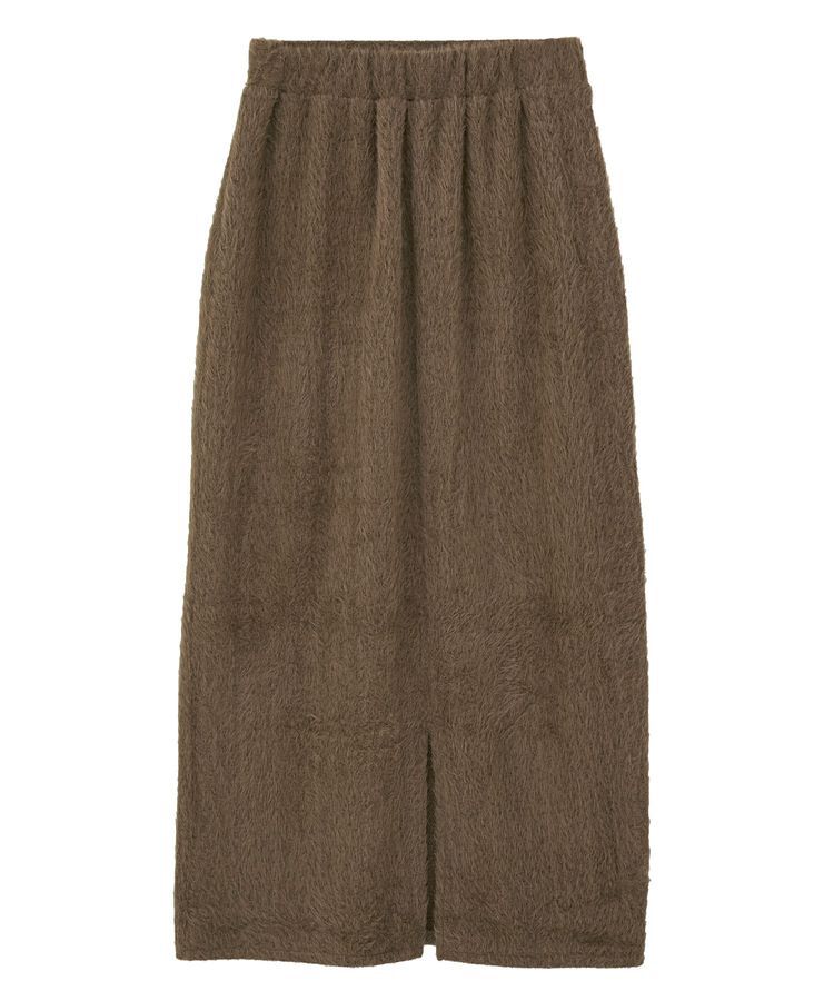 Green Parks「楽ちんシャギーIラインスカート」|タイト|